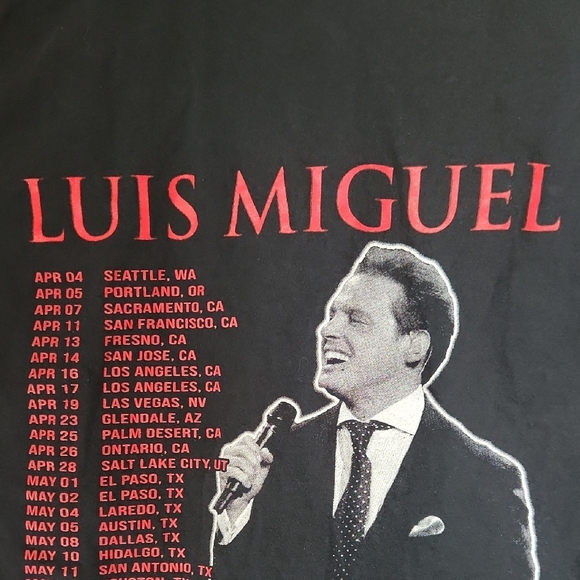 Luis Miguel 2024 Concert T-Shirt, M, Black - Picture 6 of 7
